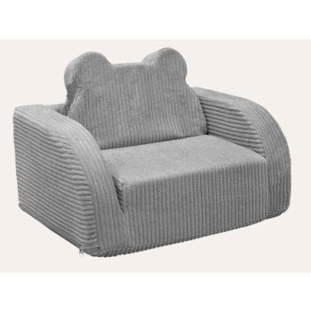 ELIS DESIGN Kinyitható macifotel - szürke kép