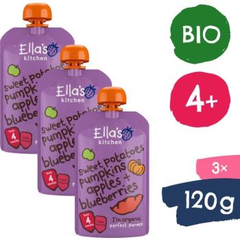 Ella's Kitchen BIO édesburgonya, sütőtök és alma 3× 120 g kép