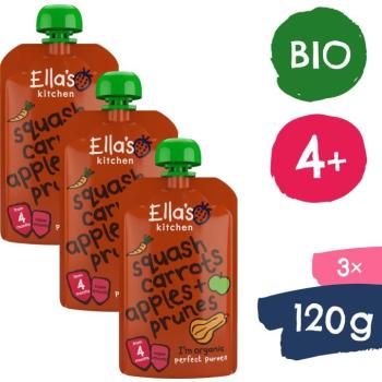 Ella's Kitchen BIO sütőtök, sárgarépa, alma és szilva 3× 120 g kép