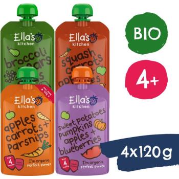 Ella's Kitchen Bio zöldséges-gyümölcsös keverék 4× 120 g kép