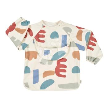 Előke 2in1 Bib with Removable Sleeves Playful Beaba levehető ujjú vízálló mintás 4 hó-tól kép
