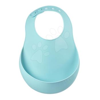Előke gyerekeknek Silicone Bib Beaba Airy Green Beaba puha szilikonból gombokkal türkizzöld 0 hó-tól kép