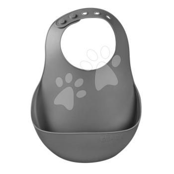 Előke Silicone Bib Beaba Mineral puha szilikonból gombball szürke 4 hó-tól kép