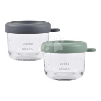 Étel­tároló készlet Mineral Sage Green Beaba 150 ml 2 db minőségi üvegből kép