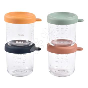 Étel­tároló készlet Sunrise Color Mix Beaba 250 ml 4 db minőségi üvegből kép