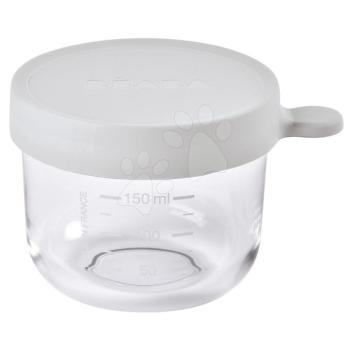 Ételtároló doboz Beaba Light Mist 150 ml minőségi üvegből szürke 4 hó-tól kép