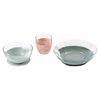 Étkészlet üvegből Duralex Eucalyptus Glass Meal Beaba kiváló minőségű temperált anyagból 36 hó-tól kép