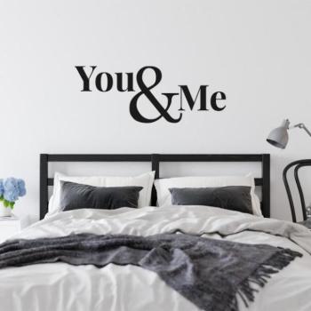 Dekoratív, You & Me feliratú matrica kép