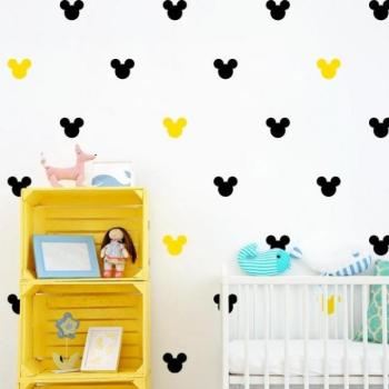 Mickey egér alakú, matrica készlet - 30 db kép