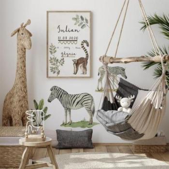 Zebra motívumú, matrica készlet kép