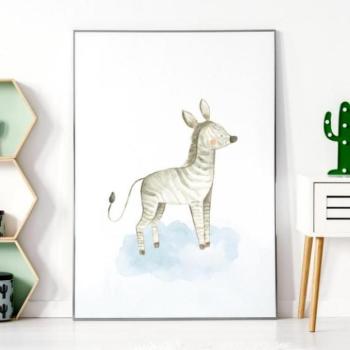 Gyerekszoba plakát, zebra motívummal kép