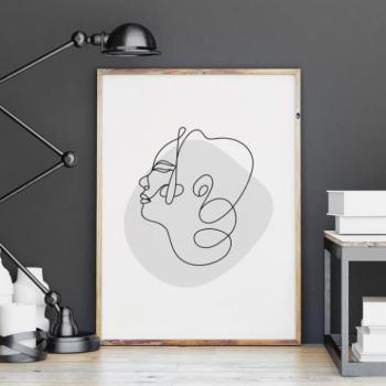 Minimalista, arc motívumú plakát kép