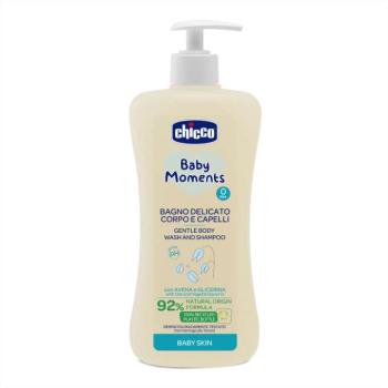 CHICCO Gyengéd sampon hajra és testre adagolóval Baby Moments 92% természetes összetevők 500 kép