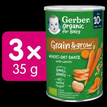 GERBER Organic kréker, sárgarépás, 3x25g kép