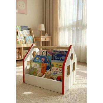 Hanah Home Könyvtartó kosár Piros Fehér Artmtkbkcddy - Piros kép
