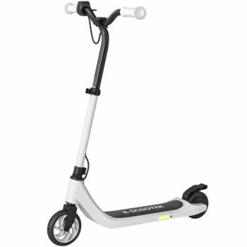 HOMCOM E-Scooter, Elektromos Roller, 6 km-es hatótávolság, acélváz, fekete-fehér kép