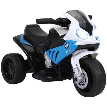 HOMCOM Elektromos Motorkerékpár gyerekeknek BMW S1000RR 6V fényszóróval és zenével, 2,5 km/h, kék kép