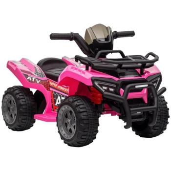 HOMCOM Kids Quad elektromos 6V-os gyerek quad hátrameneti funkcióval, zenével, rózsaszín kép