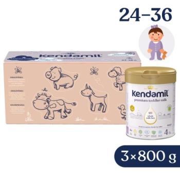 Kendamil Premium 4 HMO+, 2,4 kg (3× 800 g), kreatív csomagolás ajándékkal kép