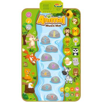 KIK KX2932 Animal Music Mat Zenélő játszószőnyeg, 80×50 cm kép