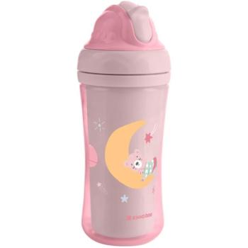 KikkaBoo szilikon szívószállal Moony me Pink kép