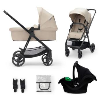 KINDERKRAFT babakocsi kombinált 3 az 1-ben Newly Sand beige + Mink PRO kép