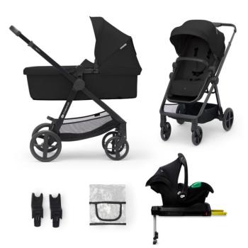 KINDERKRAFT Kombinált babakocsi 4 az 1-ben Newly Classic Fekete + Mink PRO kép
