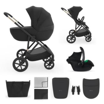 KINDERKRAFT Kombinált babakocsi 3 az 1-ben Prime 3 Venezian Black kép