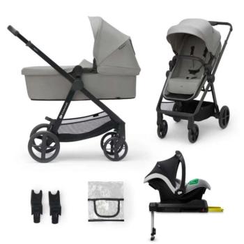 KINDERKRAFT Kombinált babakocsi 4 az 1-ben Newly Classic Grey + Mink PRO kép