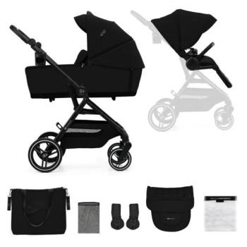 KINDERKRAFT SELECT Babakocsi kombinált Yoxi 2in1 Pure Black kép