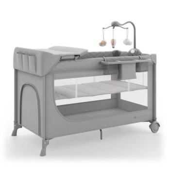 KINDERKRAFT Utazóágy Leody Up Grey tartozékokkal kép