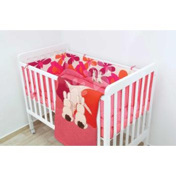Kiságy garnitúra Joy Rabbits Pink toT's-smarTrike nyuszis fészek takaró és lepedő rózsaszín 0 hó-tól kép
