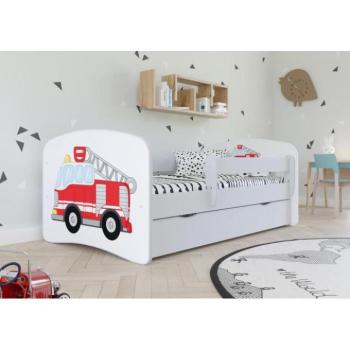 Gyerekágy, tűzoltóautó motívummal - Babydreams 180x80 cm kép