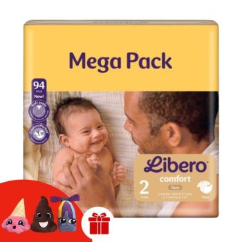 Libero Comfort Pelenka 3-6kg Newborn 2 (94db) + Ajándék 3 db Ujjbáb kép