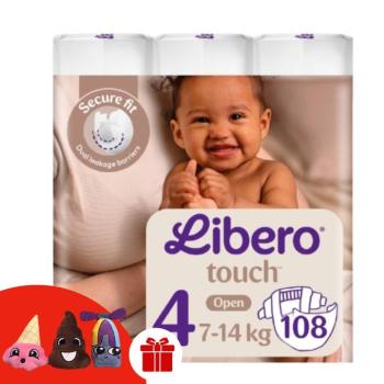 Libero Touch Nadrágpelenka 7-14kg Maxi 4 (108db) + Ajándék 3 db Ujjbáb kép