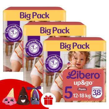 Libero Up&Go Bugyipelenka 12-18kg Junior 5 (114db) + Ajándék Ujjbáb kép