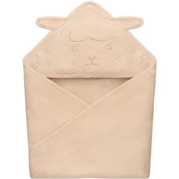 Lionelo Muslin Hooded Towel Beige Sand kép