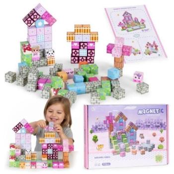 Mágneses építőkockák gyerekeknek - 113 darab kép