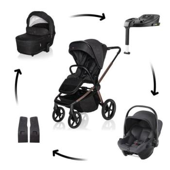 Move Cross 5X babakocsi + Baby-Safe Core autósülés + Baby-Safe Core bázis, Quartz Black kép