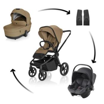 Move Cross 5X babakocsi + Baby-Safe Core autósülés, Latte Beige kép