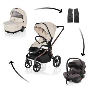 Move Cross 5X babakocsi + XM Plus i-Size autósülés, Quartz Beige kép