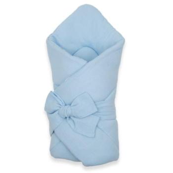 Muszlin fűzős pólya New Baby kék kép
