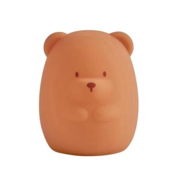NATTOU Közepes szilikon mackó éjjeli lámpa 12 cm kép