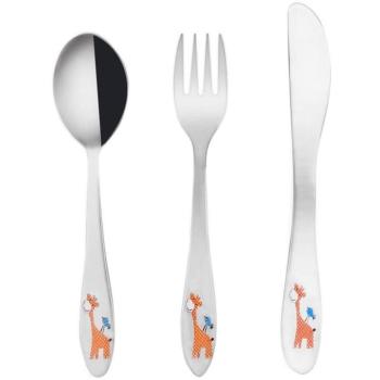 ORION Rozsdamentes acélból készült gyermek evőeszközök 3 db GIRAFFE kép
