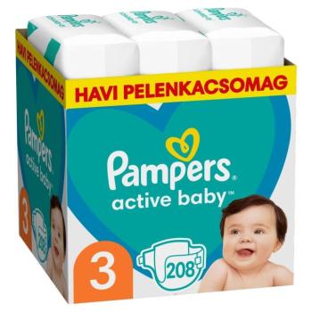Pampers Active Baby havi Pelenkacsomag 6-10kg Midi 3 (208db) kép