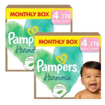 Pampers Harmonie 2 havi Pelenkacsomag 9-14kg Maxi 4 (348db) kép