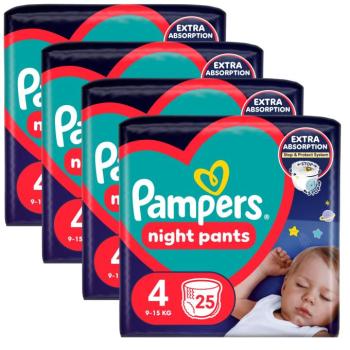 Pampers Night Nappy Pants Bugyipelenka 9-15kg Maxi 4 (100db) kép