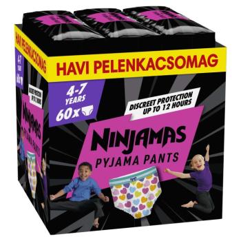 Pampers Ninjamas Pyjama Pants Szívecskék 4 - 7 év (60 db) kép