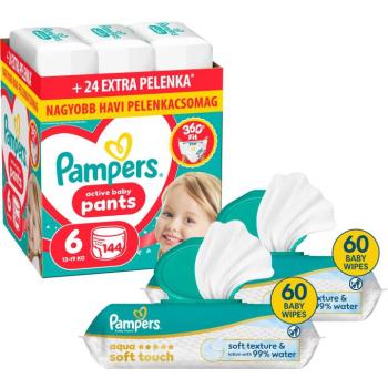 PAMPERS Pants 6 (144 db) + PAMPERS Aqua Soft Touch, 120 db (2× 60 db) kép