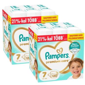 Pampers Premium Care Havi Pelenkacsomag 15+ kg Junior 7 (240db) kép
